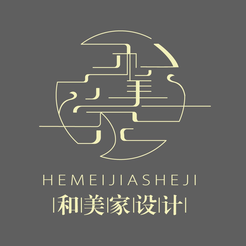 和美家设计-简约线条艺术logo设计