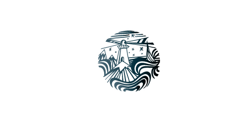 灯塔航海主题logo设计