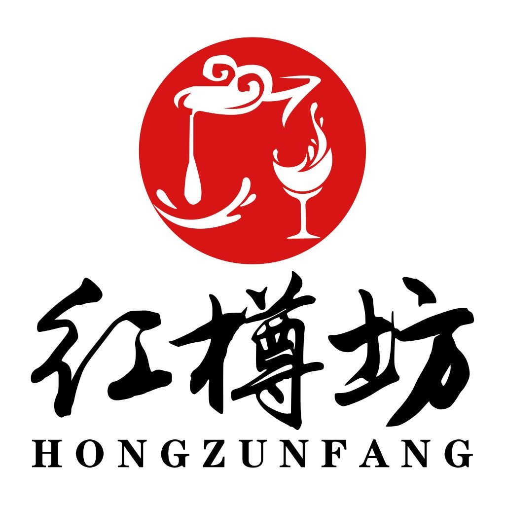 红樽坊logo设计:中国风酒文化标志