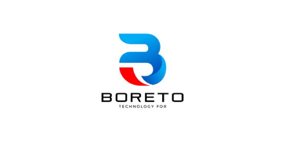 现代科技感字母B logo设计