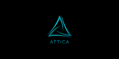 简约几何logo设计：ATTICA品牌标识