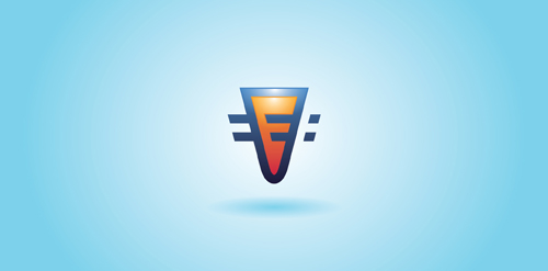 简洁现代的字母E标志设计