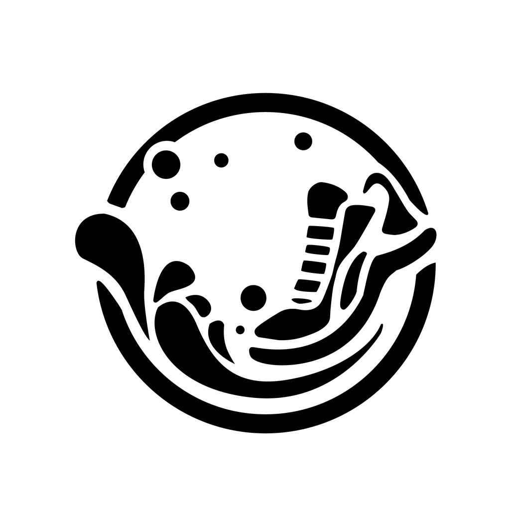 简约抽象水波纹logo设计