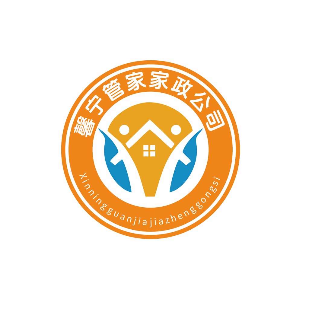 橙色简约房屋logo设计