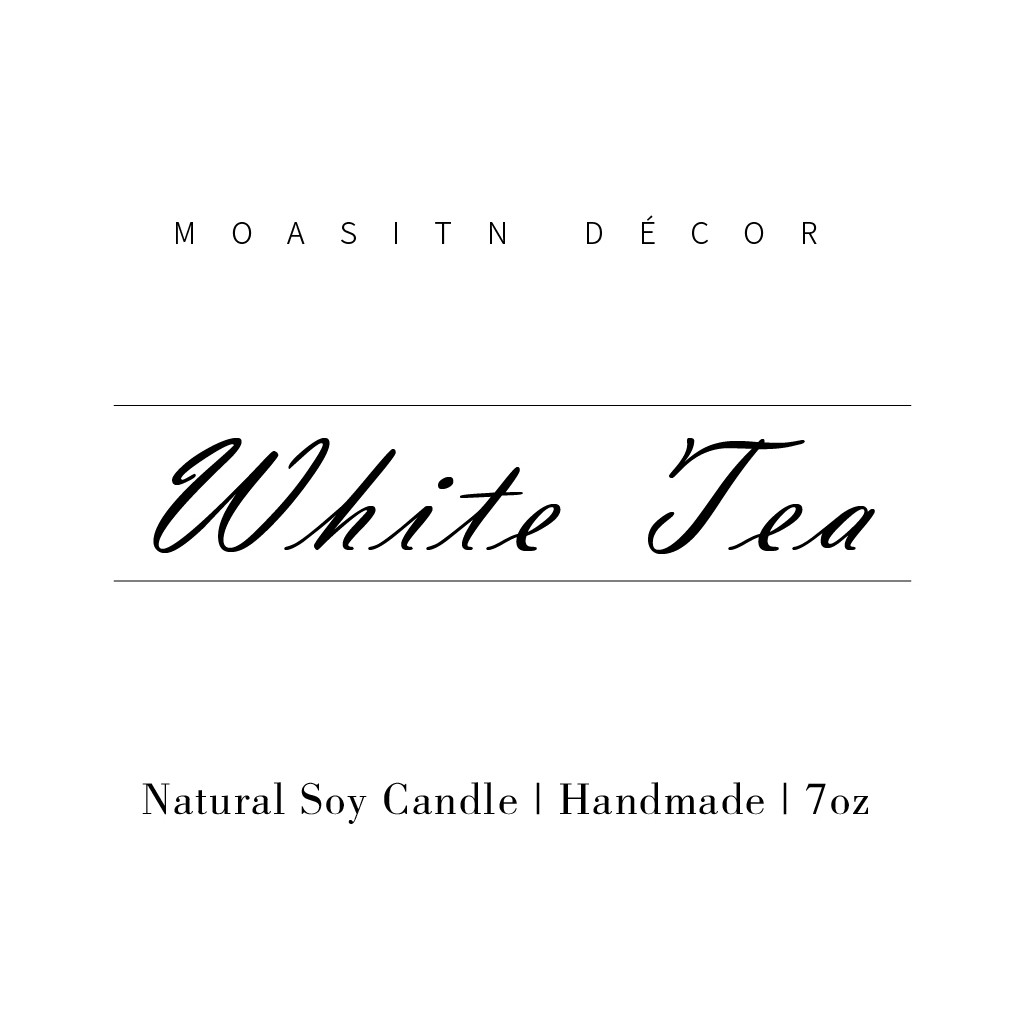 简约优雅的白色茶香蜡烛logo设计