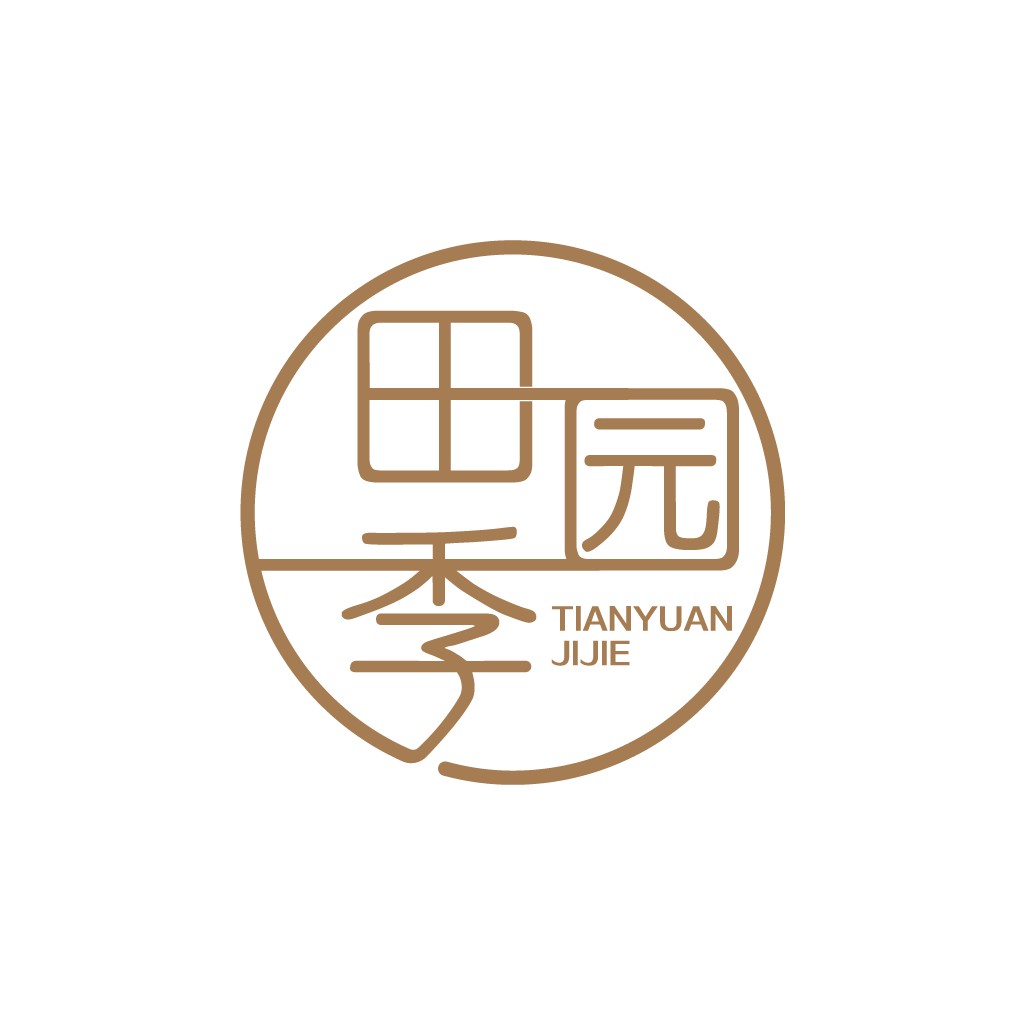 简约线条艺术:田字与汉字组合logo设计