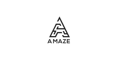 AMAZE logo设计:简洁几何图形与品牌识别