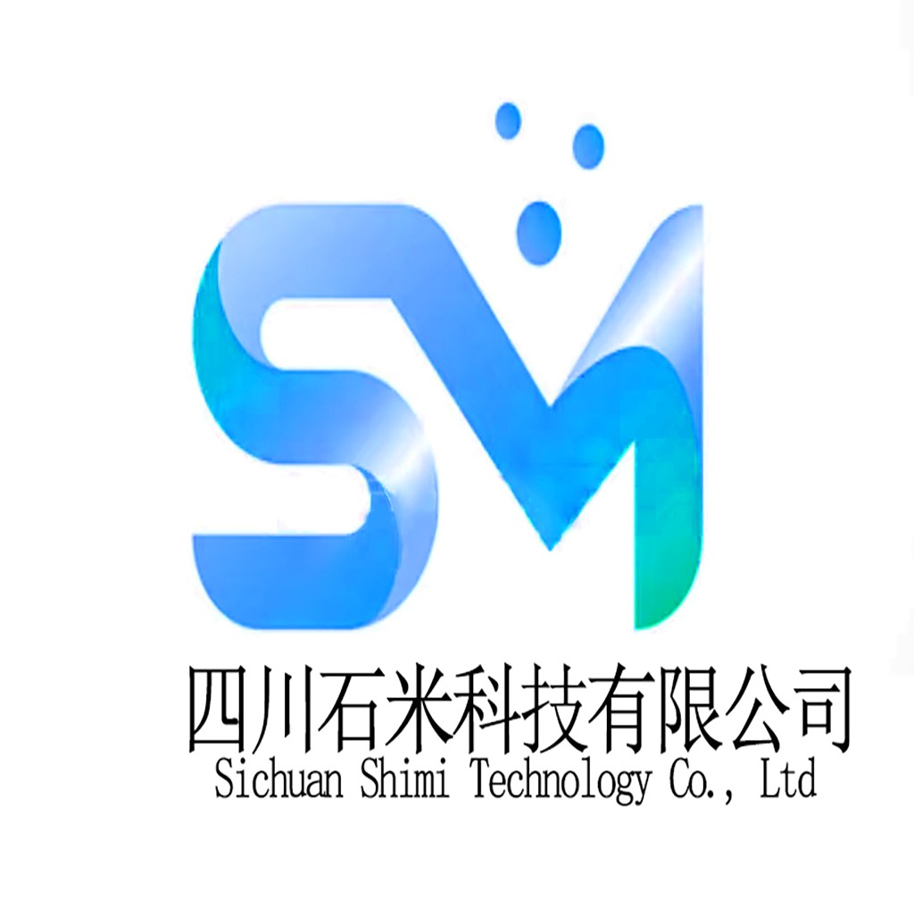 蓝色渐变科技感SM字母logo设计