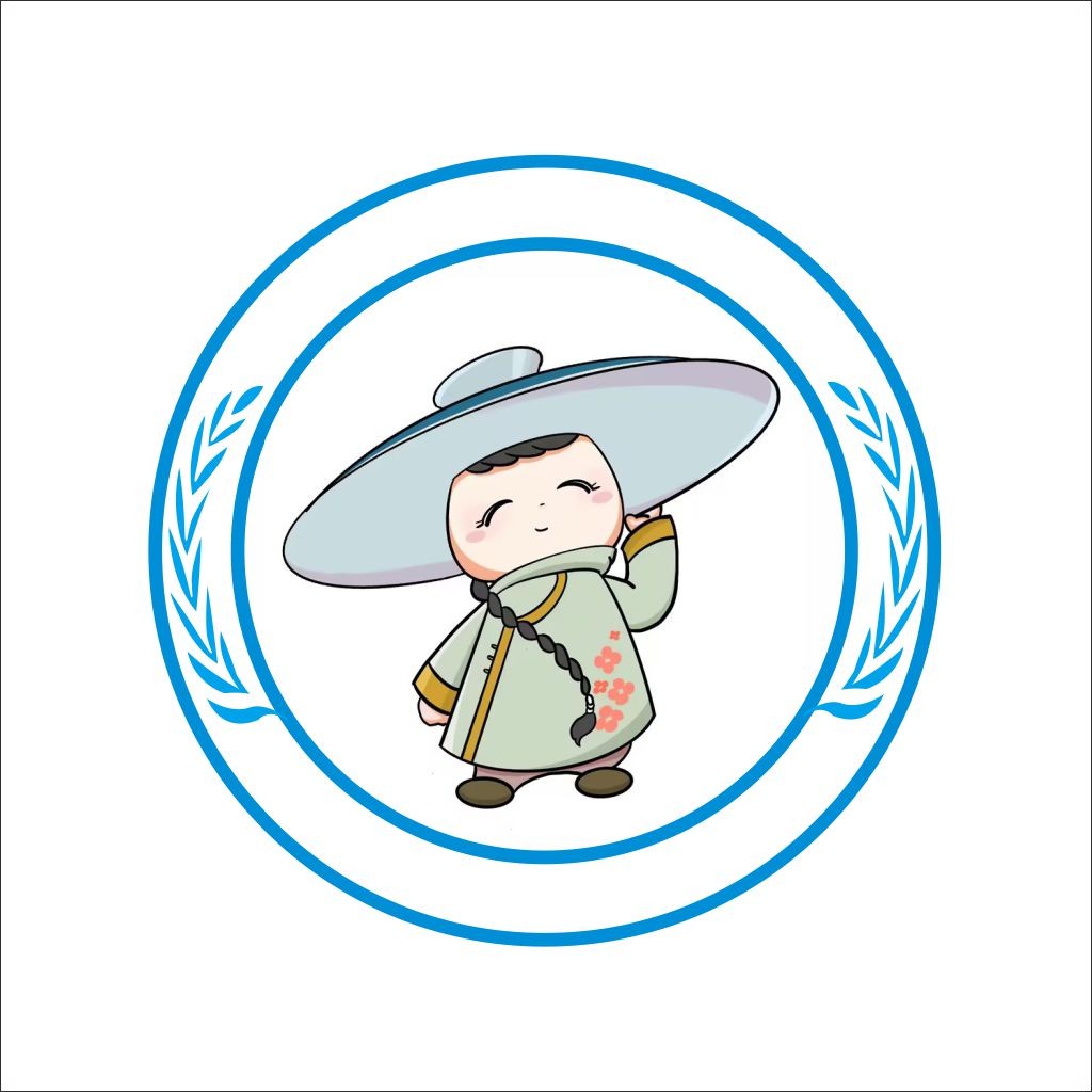 传统服饰卡通人物logo设计