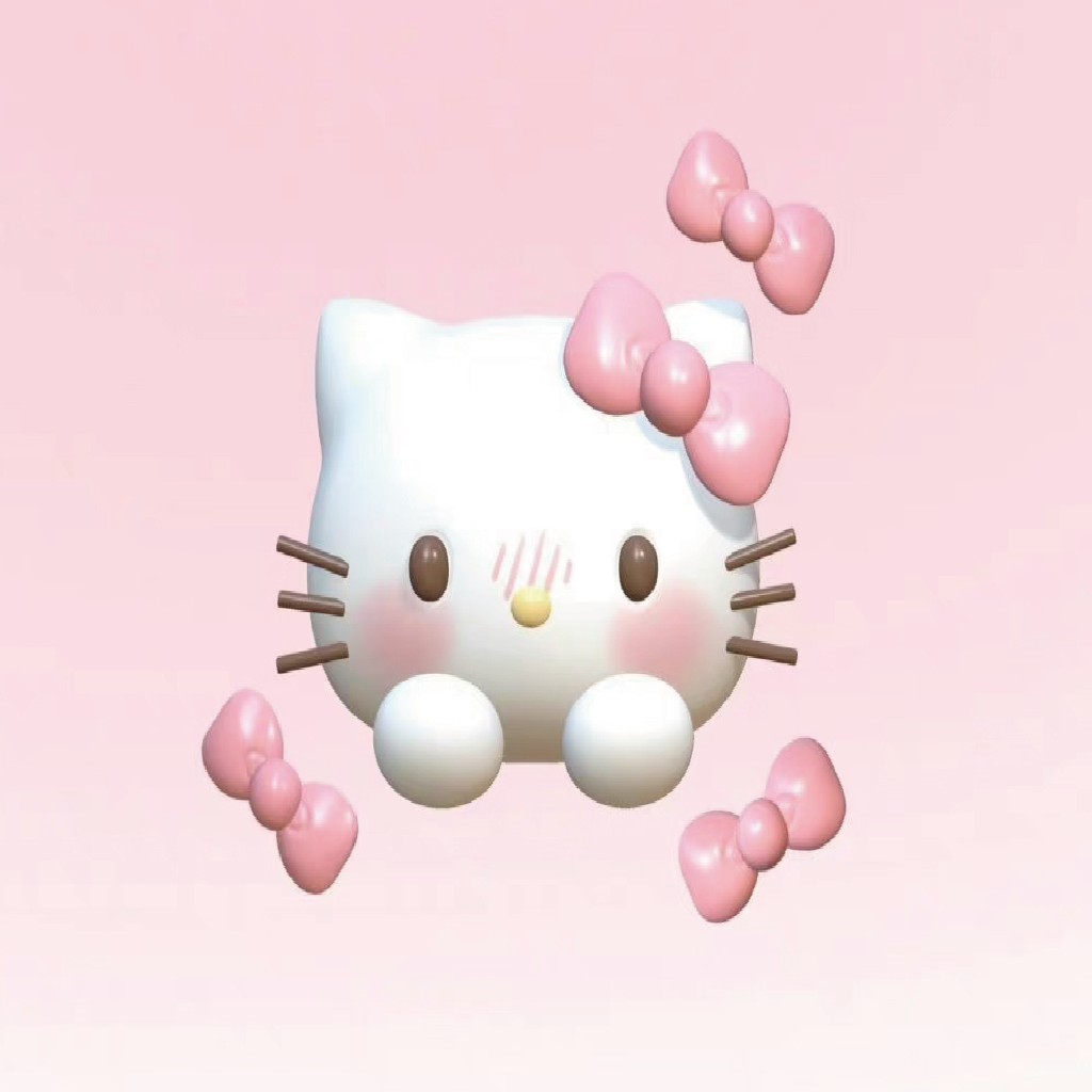 Hello Kitty风格卡通logo设计