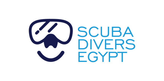 潜水员头盔图案的Scuba Divers Egypt Logo设计
