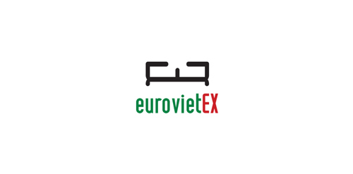 简约现代风格的EurovietEX Logo设计