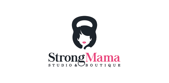 Strong Mama Logo设计:女性健康与健身品牌