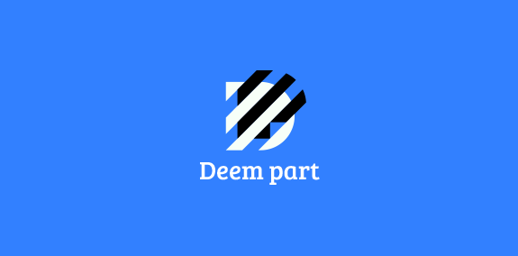 简约几何风格的Deem part logo设计