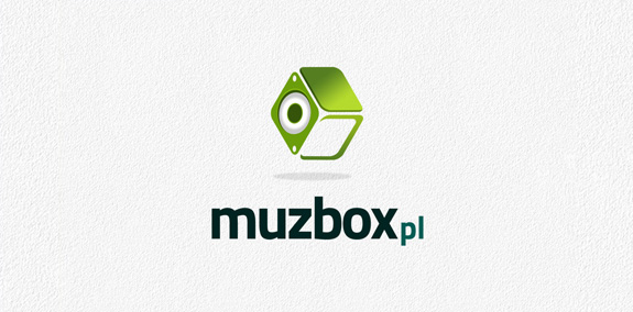 绿色科技风格的muzboxpl logo设计