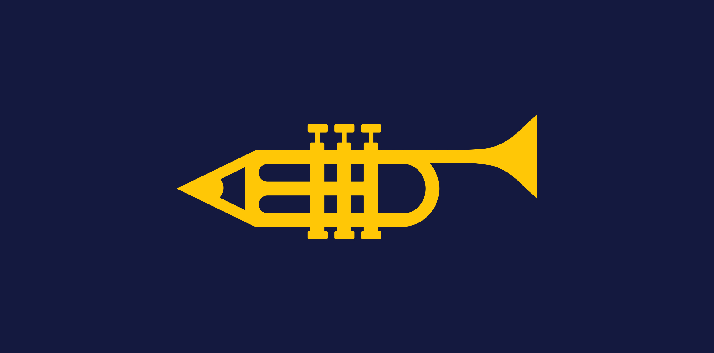 简约金色小号乐器logo设计