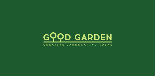 简约绿色植物主题的Good Garden Logo设计