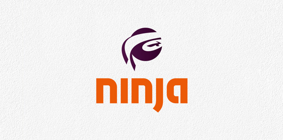 简洁现代的Ninja logo设计