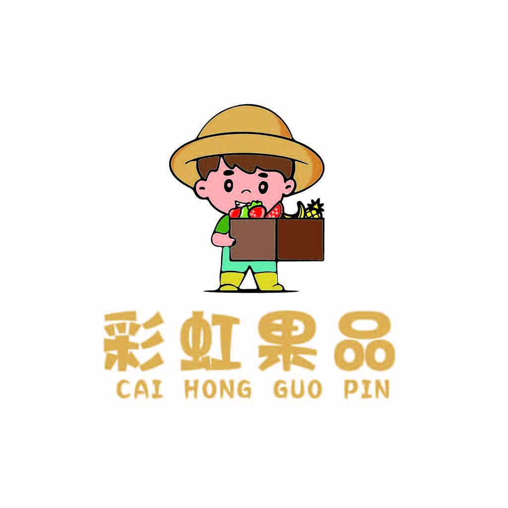 水果超市logo设计:可爱卡通水果商