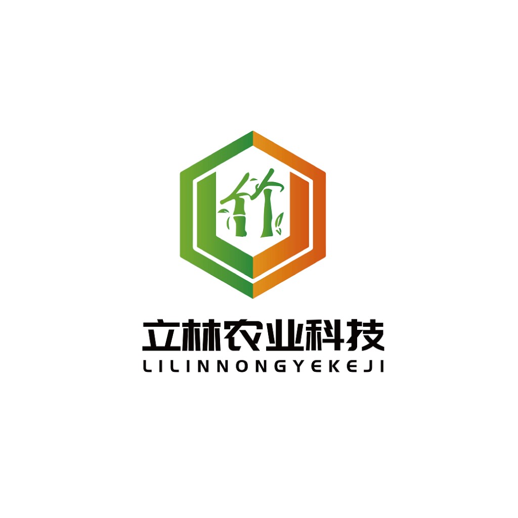 竹元素六边形logo设计