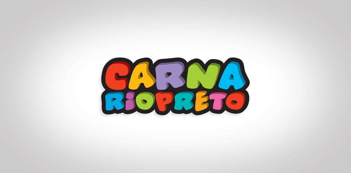 彩色卡通风格的Carna Rio Preto Logo设计