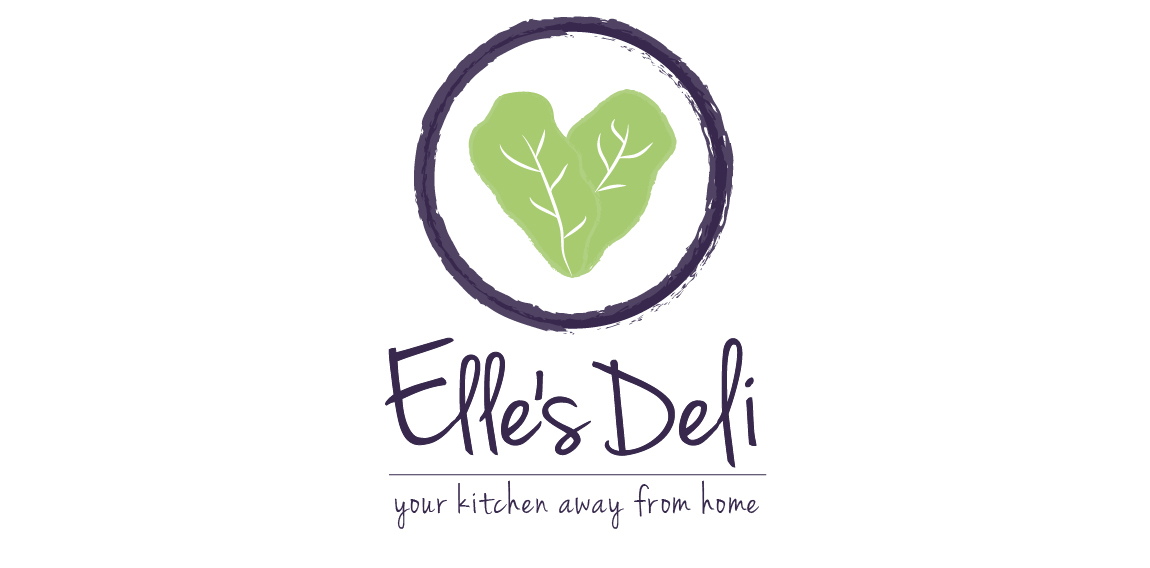 Elle's Deli Logo Design - 绿色健康食品标志