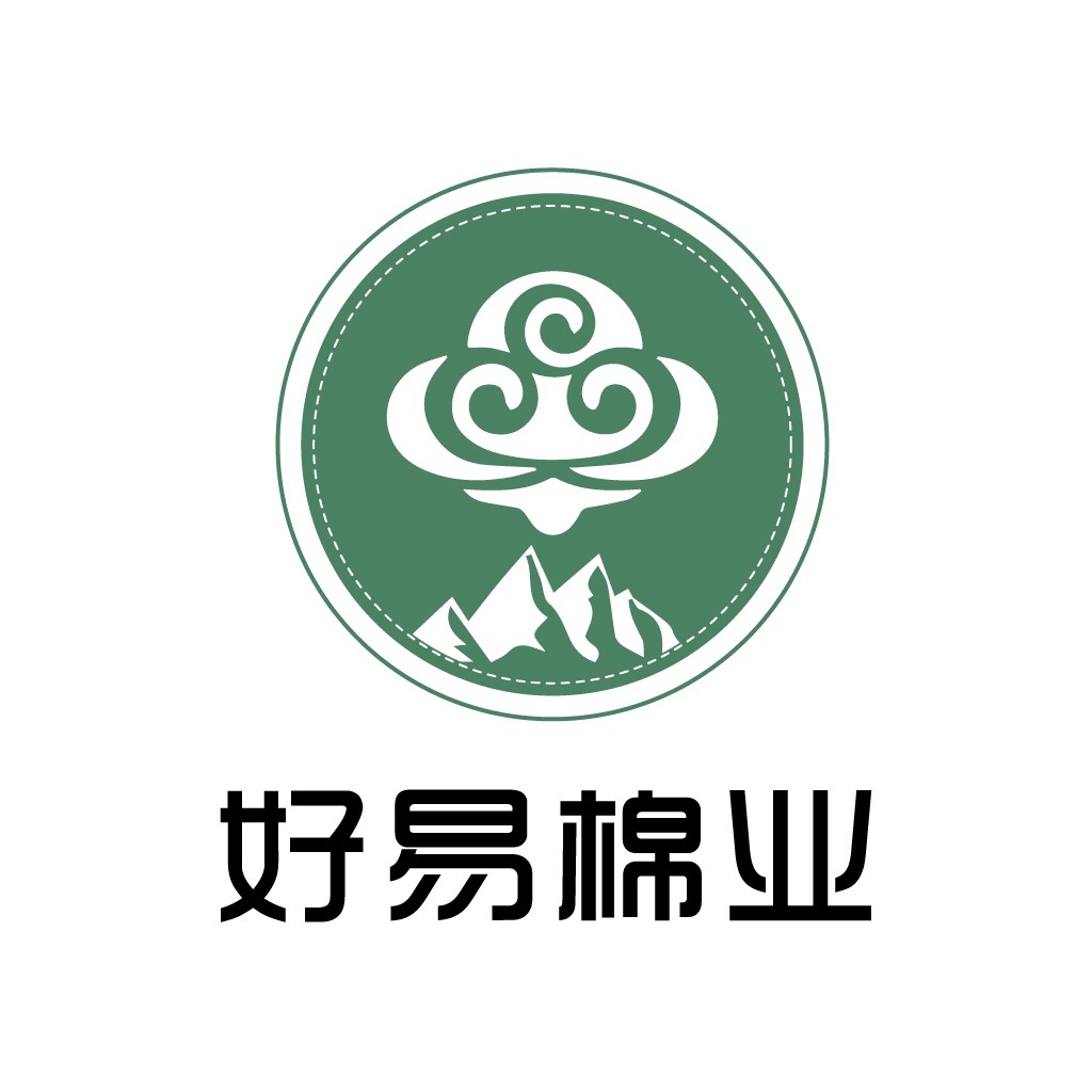 绿色云朵山峰logo设计