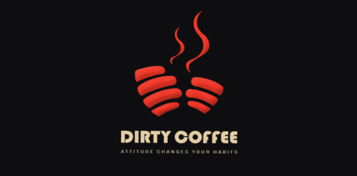 咖啡品牌logo设计:Dirty Coffee