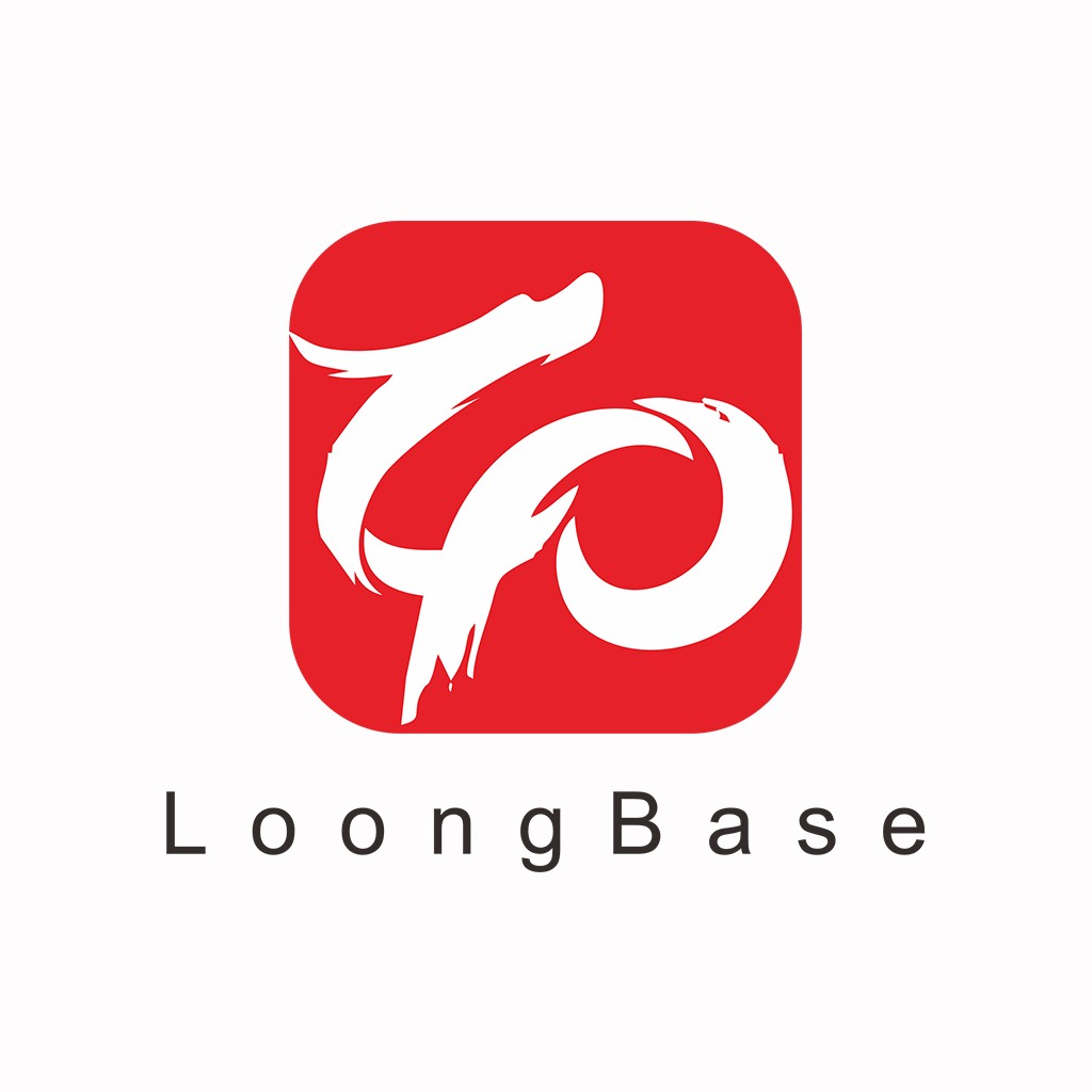 简洁现代红色龙形logo设计