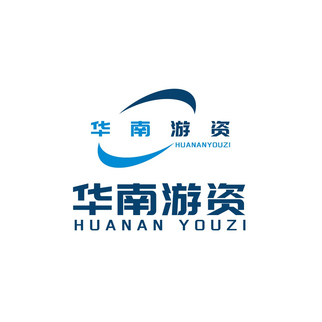 简洁现代的蓝色波浪形logo设计