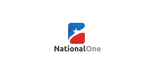 NationalOne logo设计:简洁现代标识