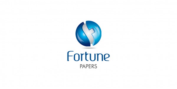 蓝色地球标志设计:Fortune Papers