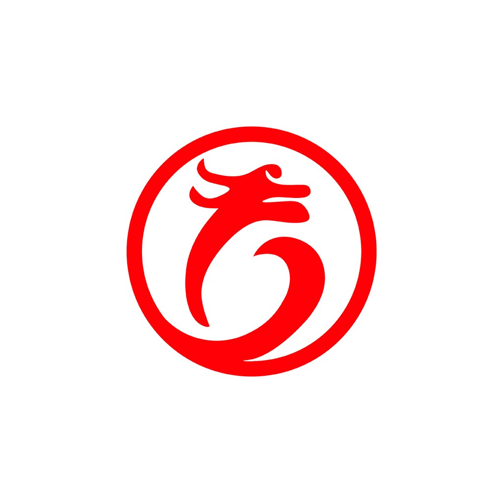 红色龙形logo设计