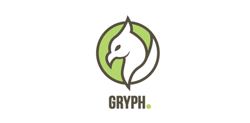 Gryph logo设计:简洁动物标志