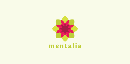 Mentalia Logo Design: 花瓣与心理的和谐