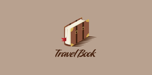 旅行书本logo设计