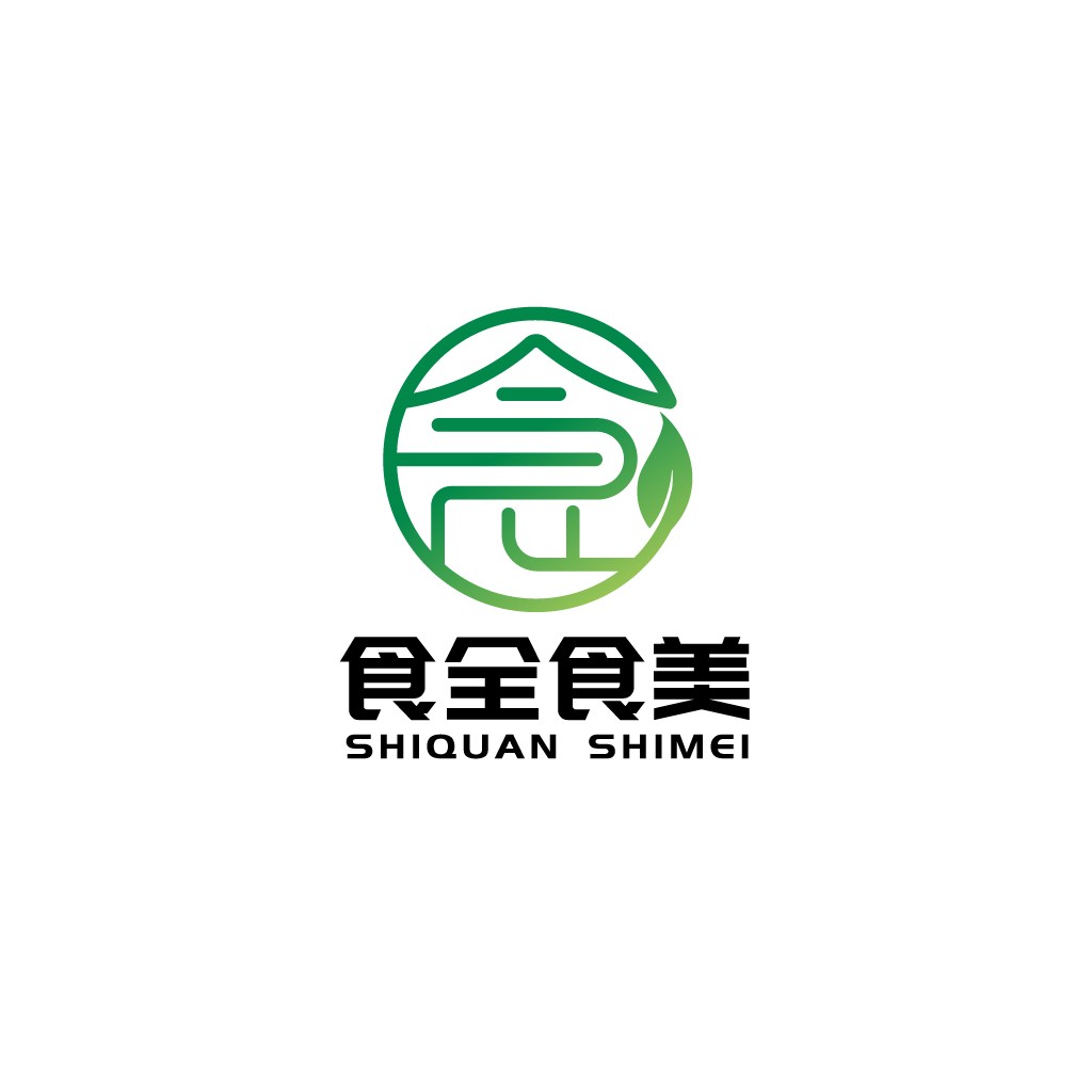 简约绿色圆形logo设计