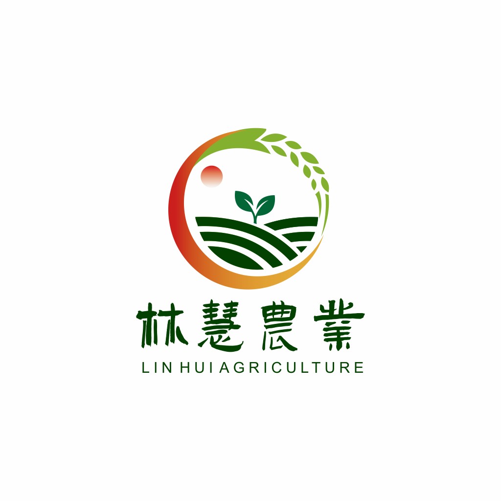 绿色农业logo设计:林慧农业