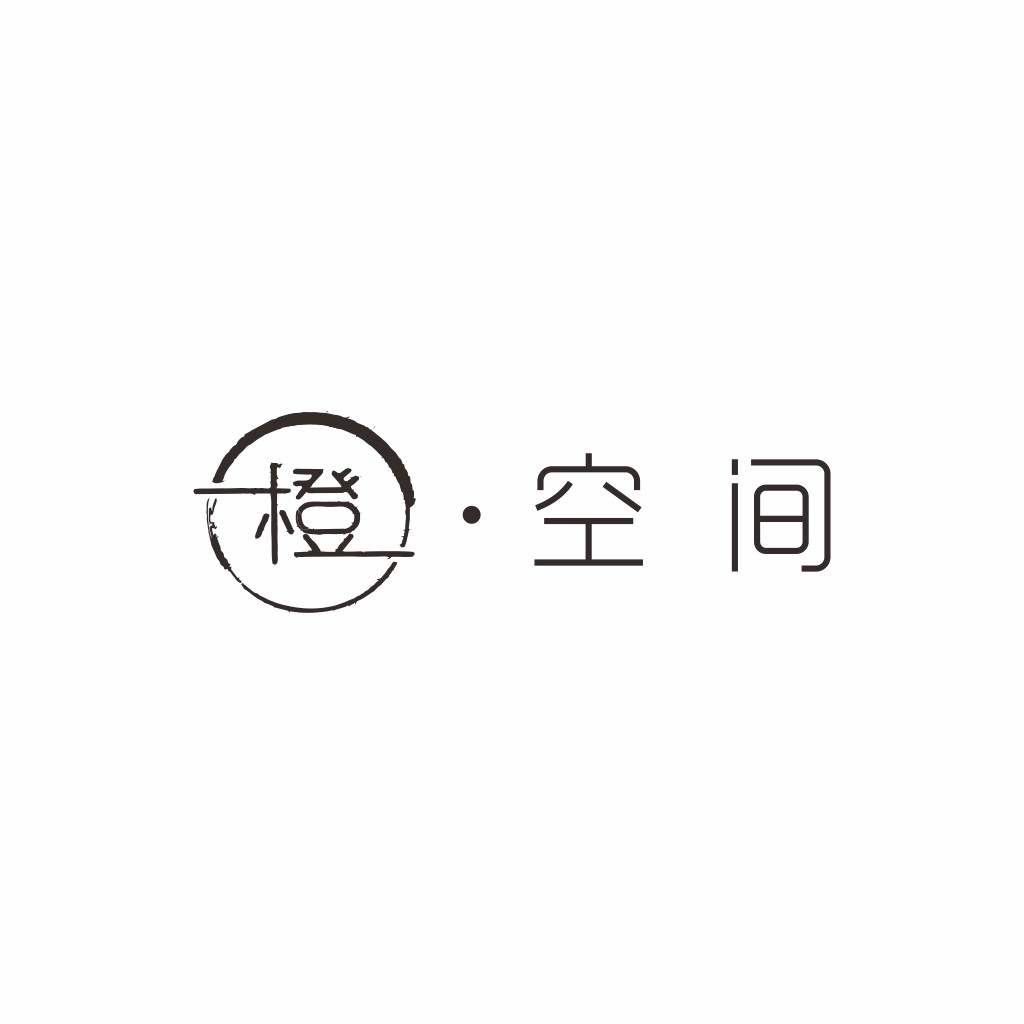 简洁现代风格的橙色空间logo设计