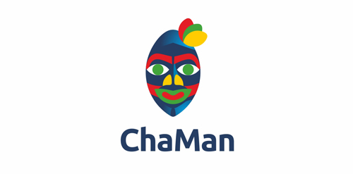 ChamMan Logo设计：创意面具形象