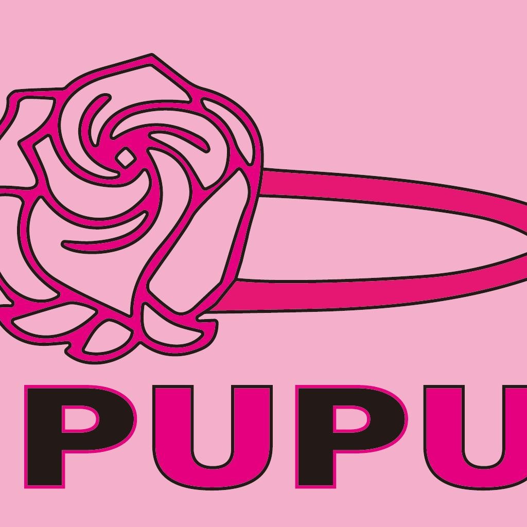 粉色玫瑰花环logo设计
