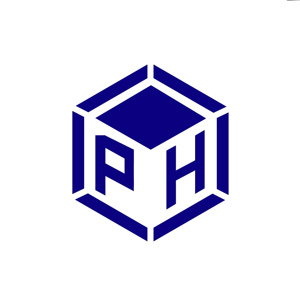 现代简约几何字母IPHI标志设计