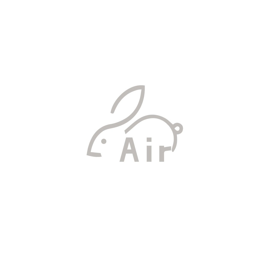 简约兔子头像与“Air”结合的logo设计