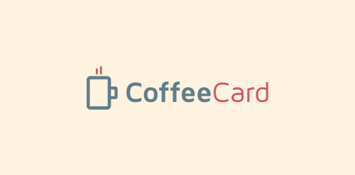 CoffeeCard Logo设计:简约咖啡卡标志