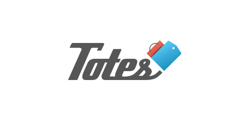 Totes logo设计:简洁购物袋符号