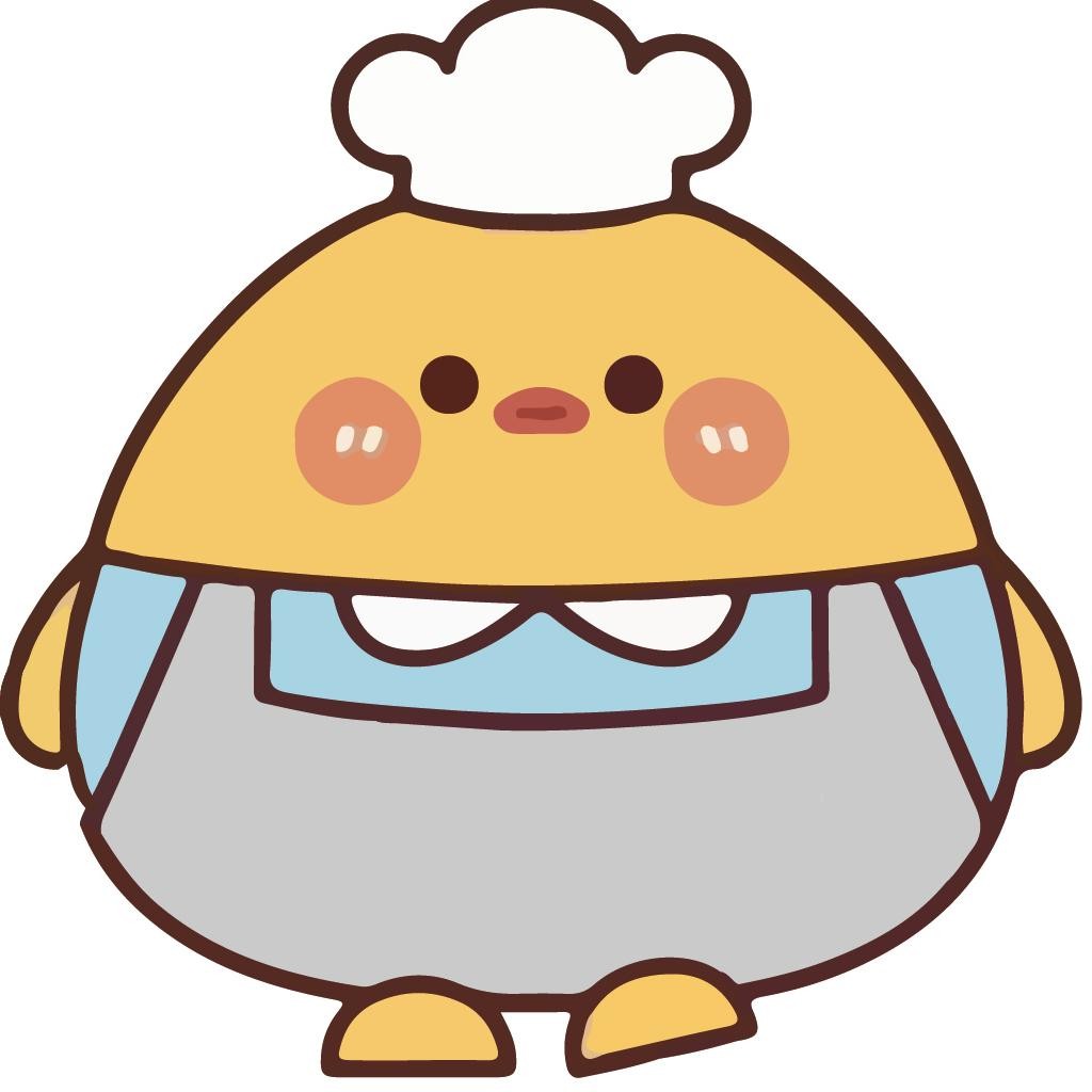 可爱卡通鸡厨师logo设计