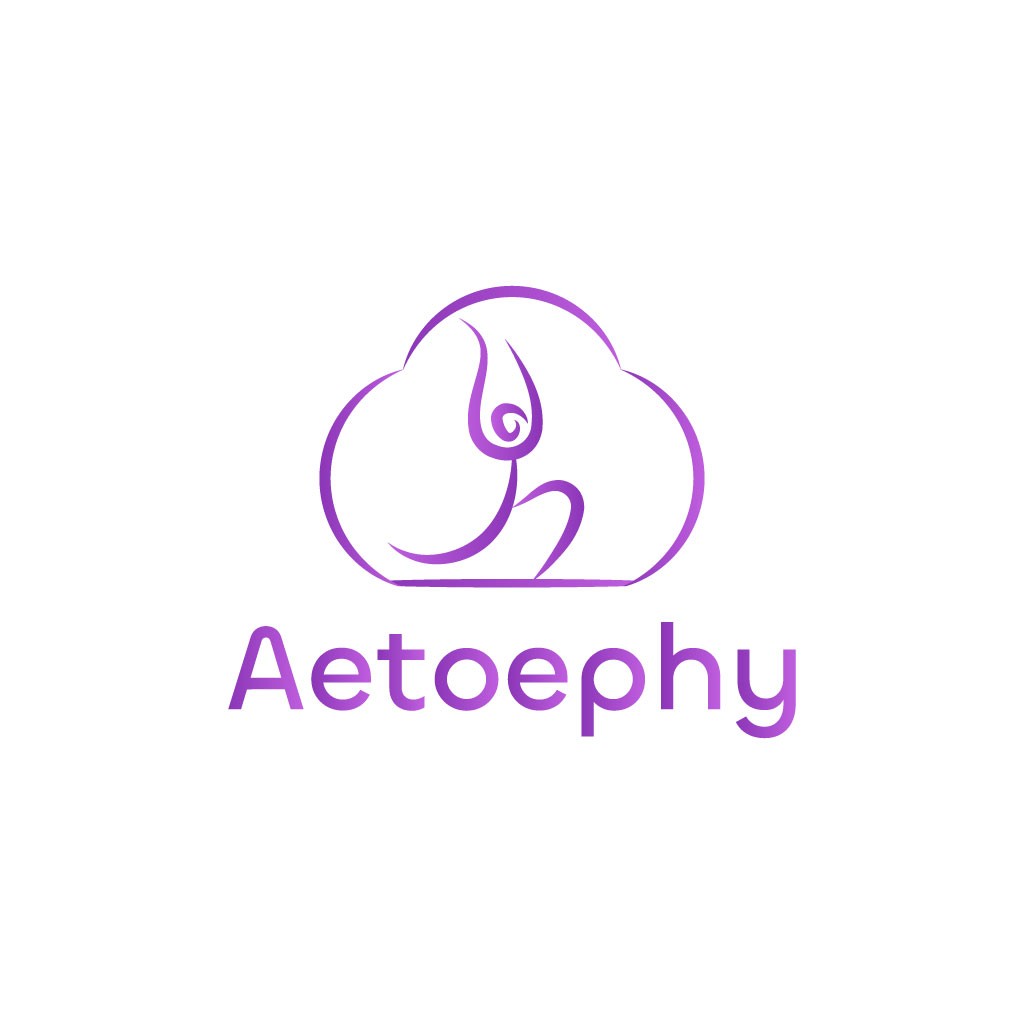 紫色云朵简约logo设计