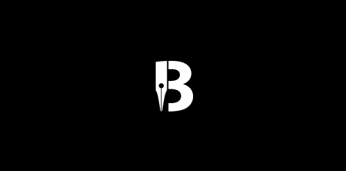 简约创意笔尖字母B logo设计
