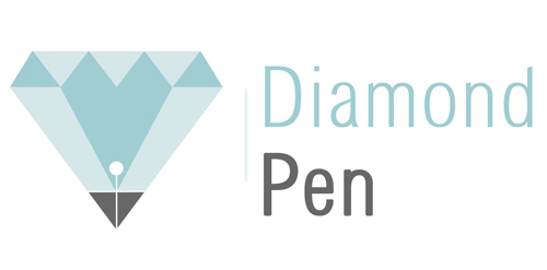 钻石笔logo设计：简约优雅的文具品牌标识