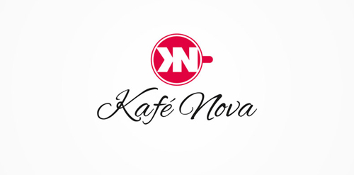 Kafé Nova Logo设计:简洁现代的咖啡品牌标识